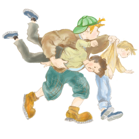 ... и потащил...