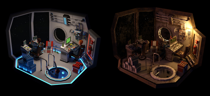 3д рубка космического корабля