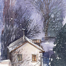 Зима и вид из окна