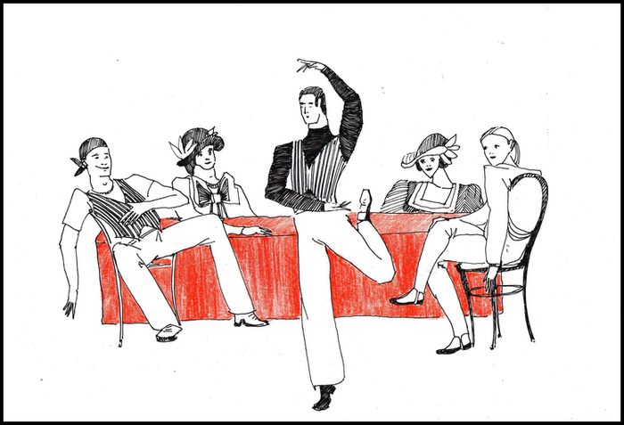 Иллюстрация по спектаклю Театра Доктора Дапертутто (г. Пенза) "Вдовы"(С.Мрожек) 