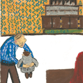 Высокий дядя принёс Вову домой