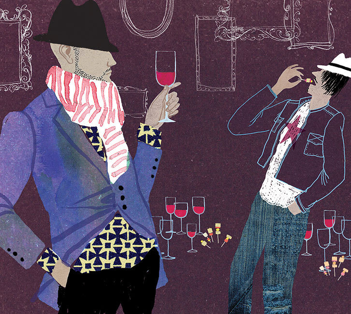 Франты на вернисаже. В итальянский GQ