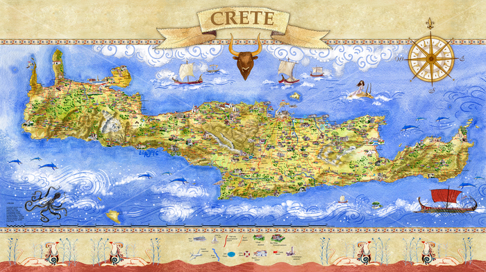 Туристическая карта Крита