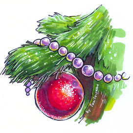 Новогодняя ветка