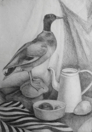 натюрморт с птицей