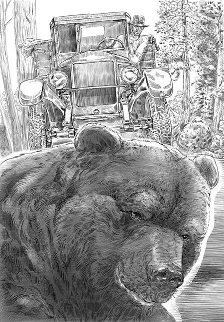 Гризли на базе