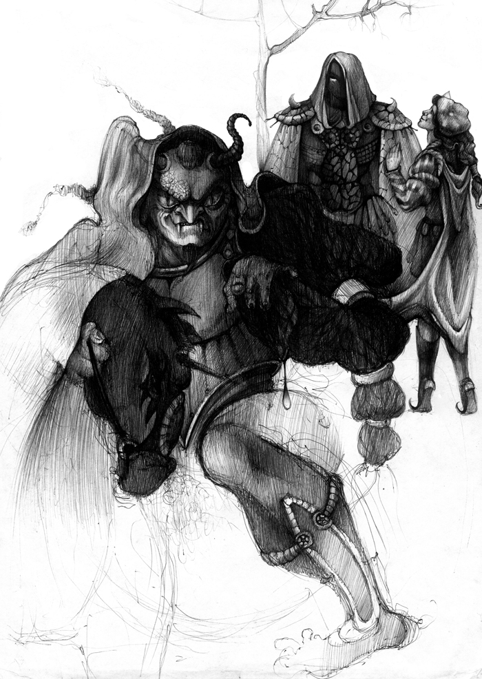 Иностранец, регент и паж