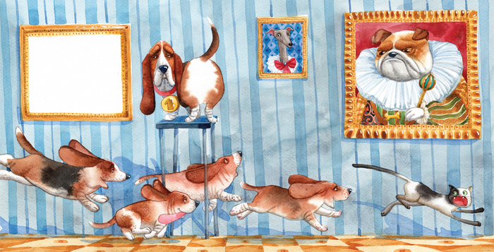 бассета кривые лапки красят..