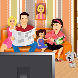 Весёлая семейка.