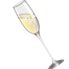 Бокал с шампанским