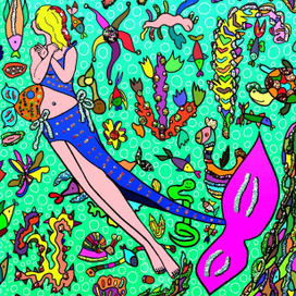 Девушка с рыбами