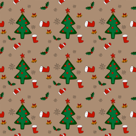 Новогодняя упаковка, паттерн ёлки