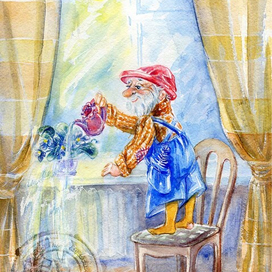 Домовой и фиалки