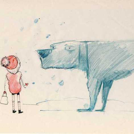 Ребенок и Зеленая собака