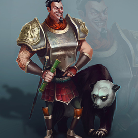 Парень с пандой