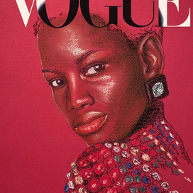 Фэшн иллюстрация. Пастель, пастельные карандаши