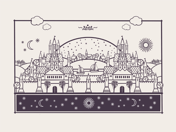 Новогодняя иллюстрация. Растр