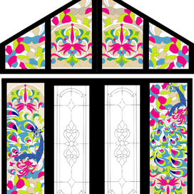 Эскиз витража любой сложности.