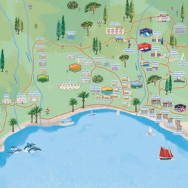 Карта лагерей Артек