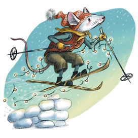 Мышонок-лыжник