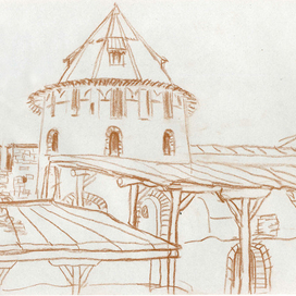 Башня кремлевской стены. Великий Новгород.