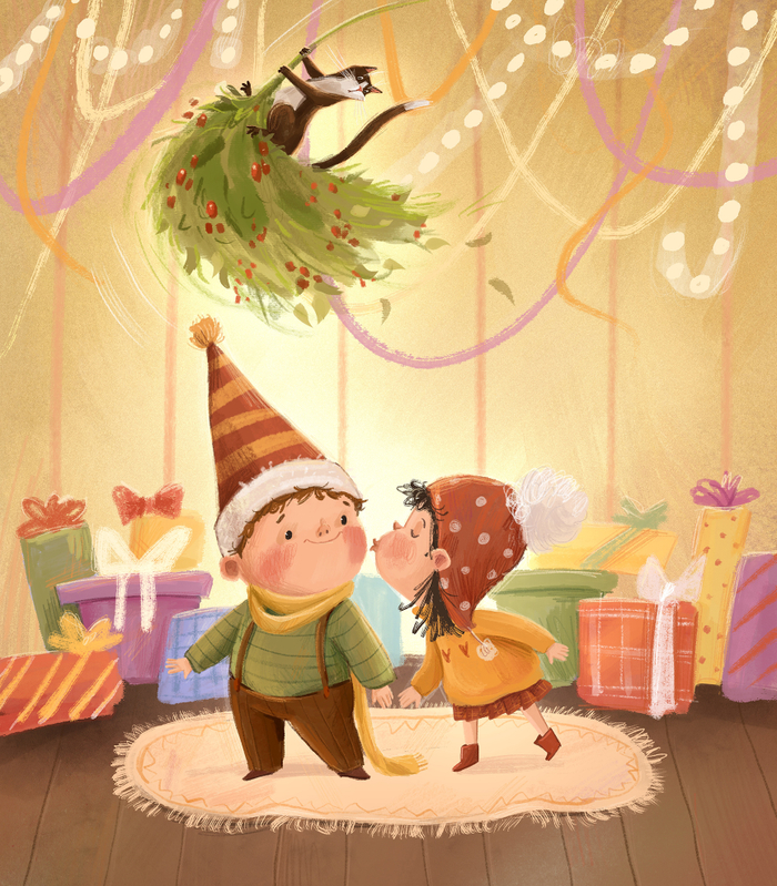 Поцелуй под омелой