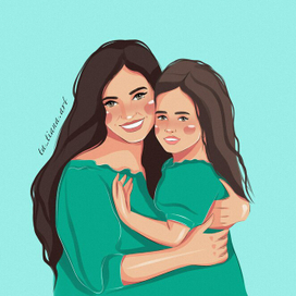 Портрет в стиле флэт