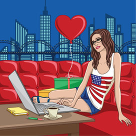 Аватар  ( fashion illustration girl woman люди человек женщина фэшн иллюстрация девушка )