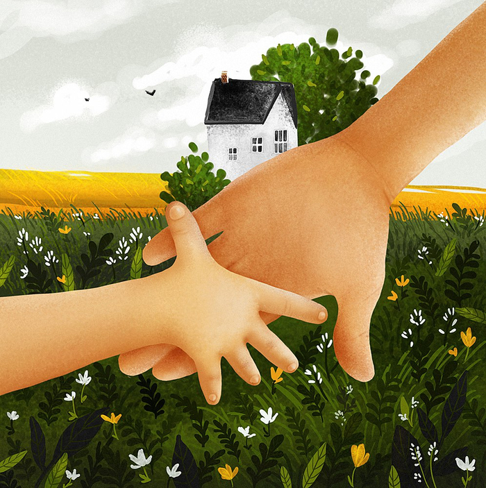 Рука в ручке.