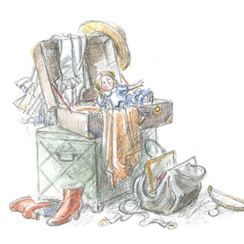 Валентина Осеева "Динка". Иллюстрация