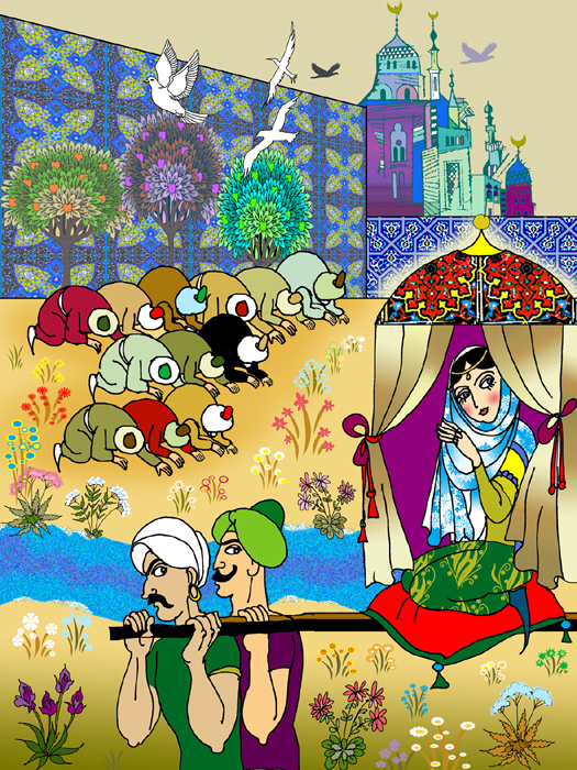 Иллюстрация к сказке "Волшебная лампа Аладдина"