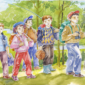 одна из иллюстраций к букварю