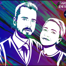 Портрет трафарет