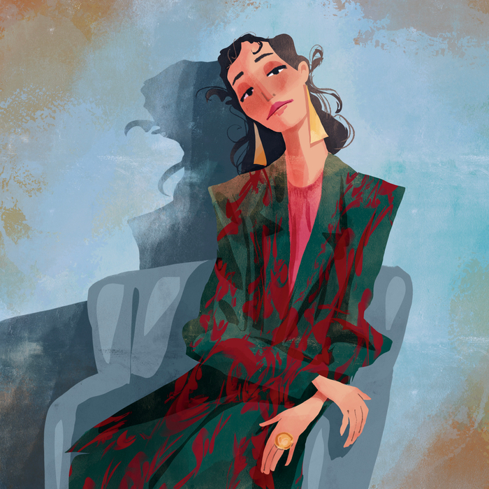 Женский портрет. Девушка в кресле у окна