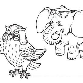 Сова и слон