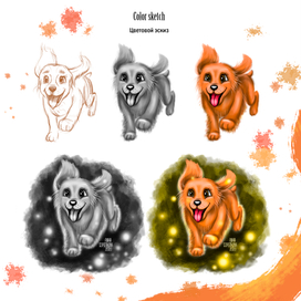 Разработка персонажа "Солнечный пес"