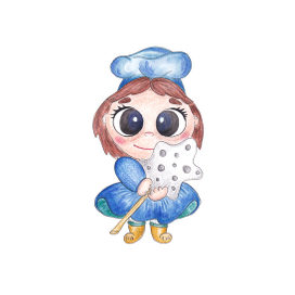 Девочка с конфетой