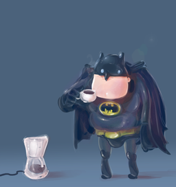 Batman's coffee break