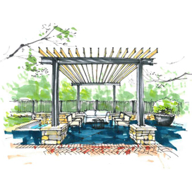 Скетч беседки