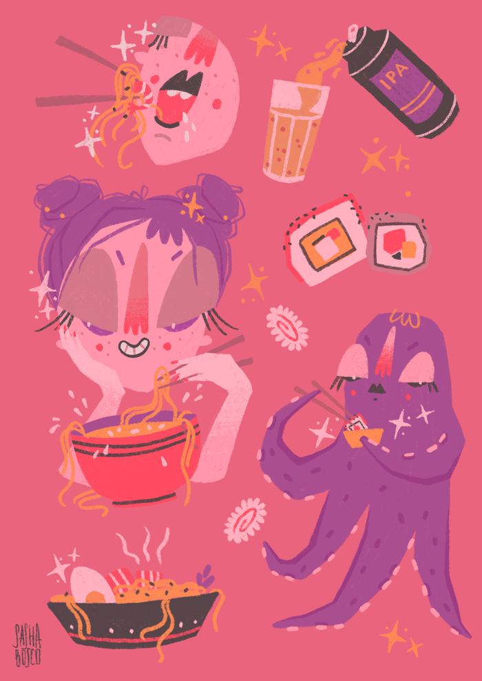 Стикеры для рамен-бара