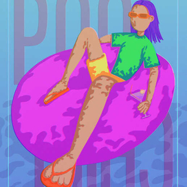 Чил в бассейне