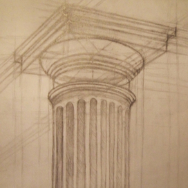 учебный рисунок: колонна