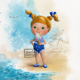 Малышка с мороженным