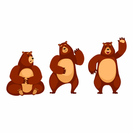 персонаж медведь гризли . иллюстрацию можно приобрести