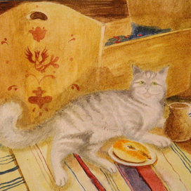 Иллюстрация к колыбельной "Котик-коток"