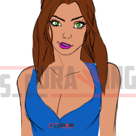 скетч девушка