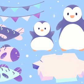 Клипарт "Зверята с полюсов" 2