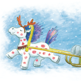 открытка "Новый год к нам мчится"