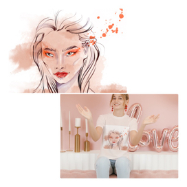 Фэшн-иллюстрация.Стилизованный портрет