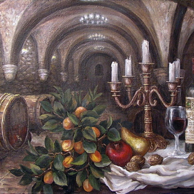 натюрморт,винный погреб